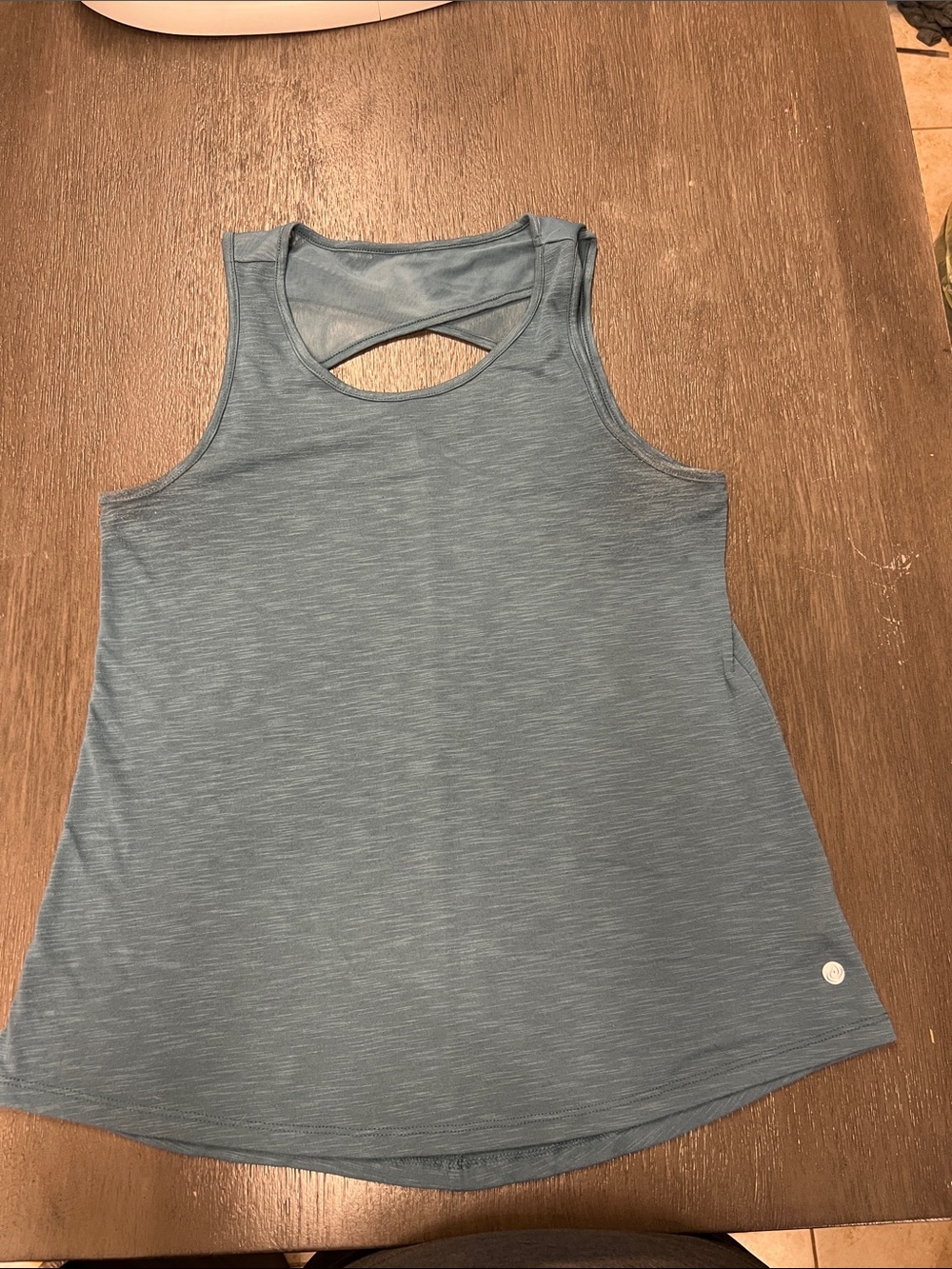 Apana Slate Blue Cross-Back Performance Tank P12.5